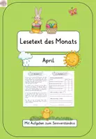 Vorschau - Arbeitsblätter - Lesetext des Monats - April - Deckblatt