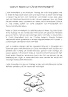 Vorschau - Arbeitsblätter - Lesetext mit Fragen: Warum feiern wir Christi Himmelfahrt? - Seite 1