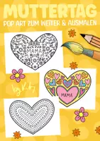 Vorschau - Mal- und Bastelvorlagen - Doodle Herzen zum Ausmalen & Verschenken für den Muttertag - Deckblatt
