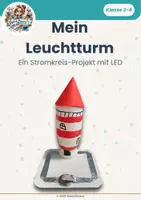 Vorschau - Stundenentwürfe - Mein Leuchtturm – Stromkreis-Projekt mit LED - Deckblatt