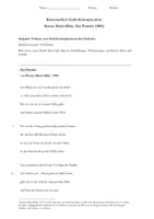 Vorschau - Klassenarbeiten - Klassenarbeit: Gedichtinterpretation von Rilkes"Der Panther" (mit Bewertungsbogen und Erwartungshorizont) - Seite 1