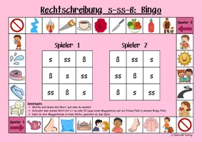 Vorschau - Spiele - Rechtschreibung: s-ss-ß Bingo und Buchstabierspiel - Seite 2