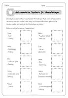 Vorschau - Arbeitsblätter - Astronomische Symbole der Planeten - Seite 1