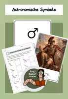Vorschau - Arbeitsblätter - Astronomische Symbole der Planeten - Deckblatt