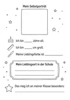 Vorschau - Mal- und Bastelvorlagen - Erinnerungsheft 1. Klasse – Mein Schuljahr 1 | Abschlussheft für Grundschule (17 Seiten) - Seite 1