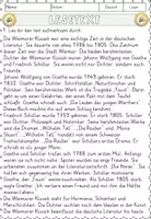 Vorschau - Arbeitsblätter - Die Weimarer Klassik (Goethe & Schiller), Lesen und Verstehen Arbeitsblätter mit Lesetext, Fragen - Seite 2