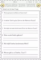 Vorschau - Arbeitsblätter - Die Weimarer Klassik (Goethe & Schiller), Lesen und Verstehen Arbeitsblätter mit Lesetext, Fragen - Seite 3