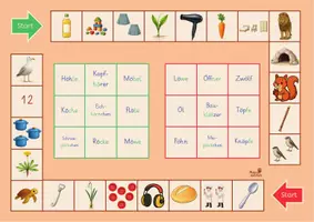 Vorschau - Stationenlernen - Wörter mit Ö - Bingo, 2-fach differenziert - Seite 2