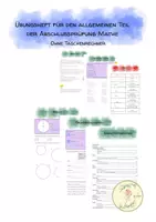 Vorschau - Prüfungsvorbereitung - Übungsheft Abschlussprüfung Mathe - Deckblatt