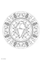 Vorschau - Mal- und Bastelvorlagen - Sommer Mandala Ausmalbilder | Meer, Strand, Eis, Tiere | Kunst - Seite 1