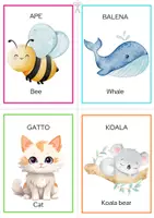 anteprima - Flashcard - Flashcard ITA-ENG Animali | prime parole - Pagina 3