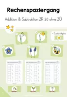 Vorschau - Arbeitsblätter - Rechenspaziergang Frühling - Addition und Subtraktion ZR 20 ohne Zehnerüberschreitung (Kl. 1) - Deckblatt