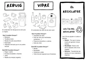 Vista previa - Hojas de trabajo - Tríptic Reciclatge Contenidors Blanc Negre - Portada