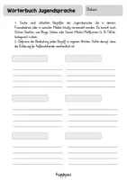 Vorschau - Arbeitsblätter - Jugendsprache - Eigenes Wörterbuch erstellen - Seite 2
