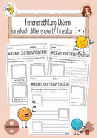 Vorschau - Arbeitsblätter - Malen und Schreiben Osterferien - Deckblatt