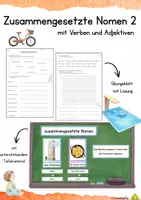 Vorschau - Bildkarten - Zusammengesetzte Nomen mit Verben und Adjektiven - Deckblatt