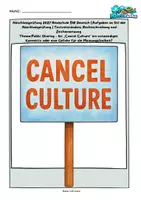 Vorschau - Arbeitsblätter - Cancel Culture – Textverständnis & Rechtschreibung Abschlussprüfung Deutsch 2027 RS BW - Deckblatt