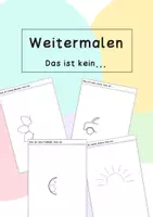 Vorschau - Mal- und Bastelvorlagen - Weitermalen! Das ist kein… - Deckblatt
