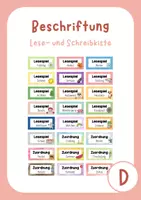 Vorschau - Bildkarten - Beschriftung Lese- und Schreibkiste (Freiarbeit Deutsch) - Deckblatt