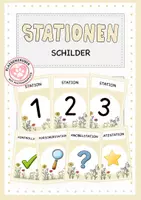 Vorschau - Stationenlernen - Stationsschilder für strukturiertes Lernen - Deckblatt