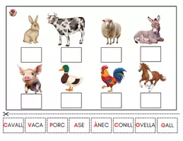Vista previa - Hojas de trabajo - ANIMALES DE LA GRANJA – LECTOESCRITURA - Portada