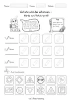 Vorschau - Arbeitsblätter - Verkehrserziehung – Verkehrsschilder sortieren (3./4. Klasse) - Seite 3