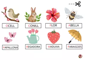 Vista previa - Hojas de trabajo - La primavera- material per treballar la lectoescriptura - página 2