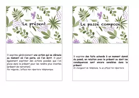 Aperçu - Fiches - Flashcards – Le verbe (14 cartes) - Page 3
