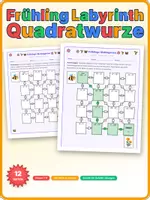 Vorschau - Spiele - Quadratwurzel-Labyrinth Frühling Klasse 7-8 Differenziert - Deckblatt