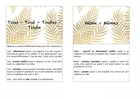 Aperçu - Fiches - Flashcards – Les règles d’orthographe - Page 1
