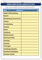 Vorschau - Unterrichtsreihen - Bundesländer & Landeshauptstädte – Hauptstädte ergänzen | Klasse 4–6 | Geografie - Deckblatt