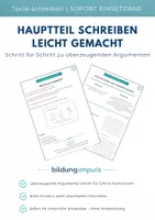 Vorschau - Arbeitsblätter - Hauptteil schreiben leicht gemacht – Schritt für Schritt zu überzeugenden Argumenten - Deckblatt