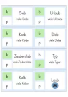 Vorschau - Fördermaterial/Inklusion - Auslautverhärtung Klammerkarten (b/p) (g/k) (d/t) - Seite 2