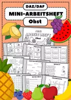 Vorschau - Arbeitsblätter - DaZ _ DaF Mini-Arbeitsheft Obst Deckblatt - Deckblatt