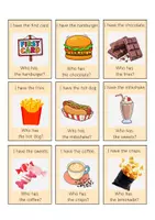 Vorschau - Spiele - I have who has - Fast Food, Sweets and Drinks - Deckblatt