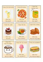 Vorschau - Spiele - I have who has - Fast Food, Sweets and Drinks - Seite 1