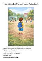 Vorschau - Arbeitsblätter - Bildergeschichte Gefühle. Niemand spielt mit mir. Klasse 1/2 - Deckblatt