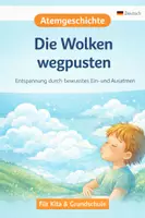 Vorschau - Präsentationen/Tafelbilder - Atemgeschichte: Die Wolken wegpusten - Deckblatt