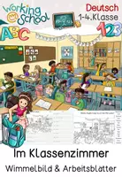 Vorschau - Arbeitsblätter - Wimmelbild "Im Klassenraum" mit passenden Arbeitsblättern (1-4.Klasse) - Deckblatt