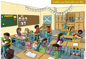 Vorschau - Arbeitsblätter - Wimmelbild "Im Klassenraum" mit passenden Arbeitsblättern (1-4.Klasse) - Seite 2