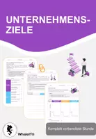 Vorschau - Arbeitsblätter - Unternehmensziele - Komplett vorbereitete Stunde - Deckblatt