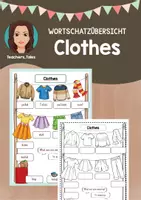 Vorschau - Arbeitsblätter - Wortschatzübersicht: Clothes - Deckblatt