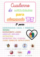 Vista previa - Hojas de trabajo - Cuaderno de actividades para alumnado TEA (2ª PARTE) - Portada