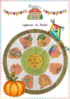 Vorschau - Anderer Materialtyp - Herbst / Jahreszeiten: Legekreis (Bodenbild & Wortschatz) - Sachunterricht / Deutsch - Kl. 2/3 - Deckblatt