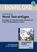 Vorschau - Arbeitsblätter - Word: Text einfügen - Grundlagen einfach vermitteln - Deckblatt