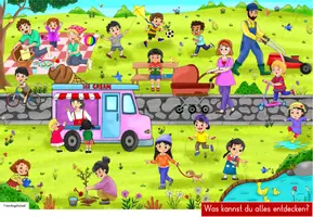 Vorschau - Arbeitsblätter - Frühling Wimmelbild | Deutsch Klasse 1-4 - Seite 1