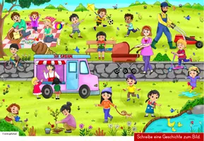 Vorschau - Arbeitsblätter - Frühling Wimmelbild | Deutsch Klasse 1-4 - Seite 3