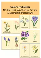 Vorschau - Poster - Unsere Frühblüher ~ 10 Bild- und Wortkarten für die Klassenzimmergestaltung - Deckblatt
