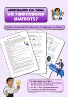 Vorschau - Arbeitsblätter - Wie funktioniert ein Chatbot? Erklärung und Arbeitsblatt - Deckblatt