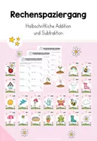 Vorschau - Arbeitsblätter - Rechenspaziergang Frühling (Kl. 3) - Halbschriftliche Addition und Subtraktion ZR 1000 - Deckblatt